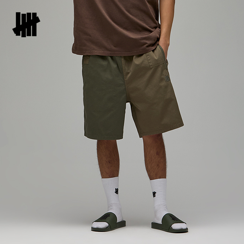 UNDEFEATED五条杠官方夏季新品休闲潮酷拼接设计休闲短裤