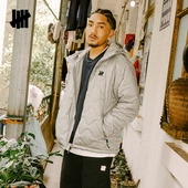 新品 休闲经典 时尚 UNDEFEATED五条杠官方秋季 潮流美式 绗棉连帽棉服