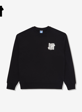 UNDEFEATED五条杠官方冬新品PLAY DIRTY运动主题圆领卫衣（毛圈）