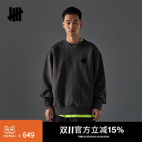 UNDEFEATED五条杠复古印花卫衣
