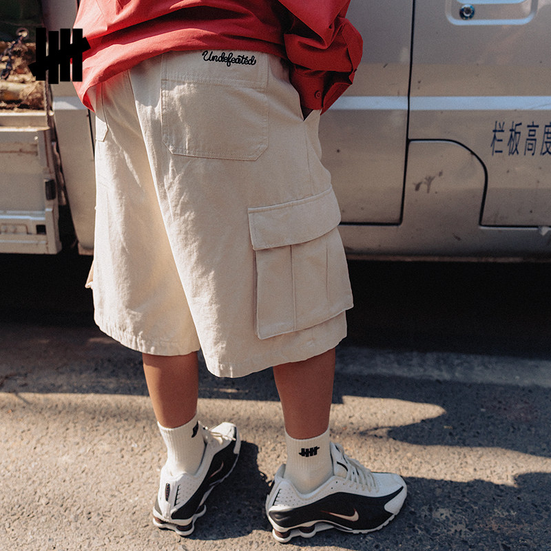 UNDEFEATED五条杠官方春季新品时尚潮流美式复古多口袋工装短裤