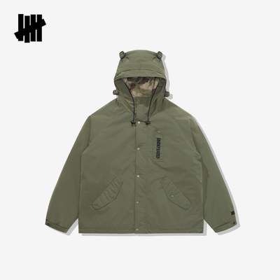 潮流军事风短款连帽羽绒服