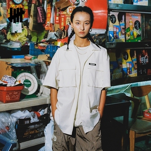 潮流美式 时尚 街头暗格工装 短袖 UNDEFEATED五条杠官方夏季 衬衫 新品