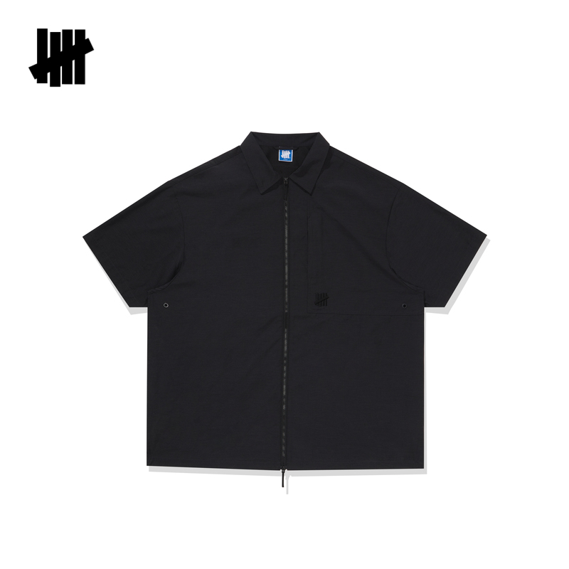 UNDEFEATED休闲全拉链短袖衬衫