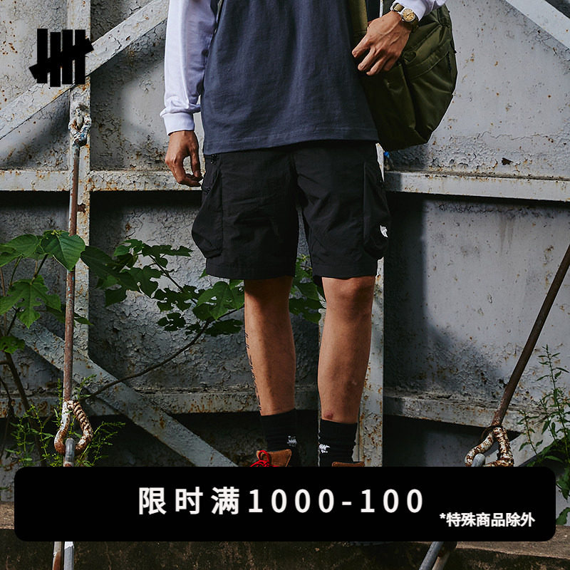 UNDEFEATED五条杠绣花短裤图片