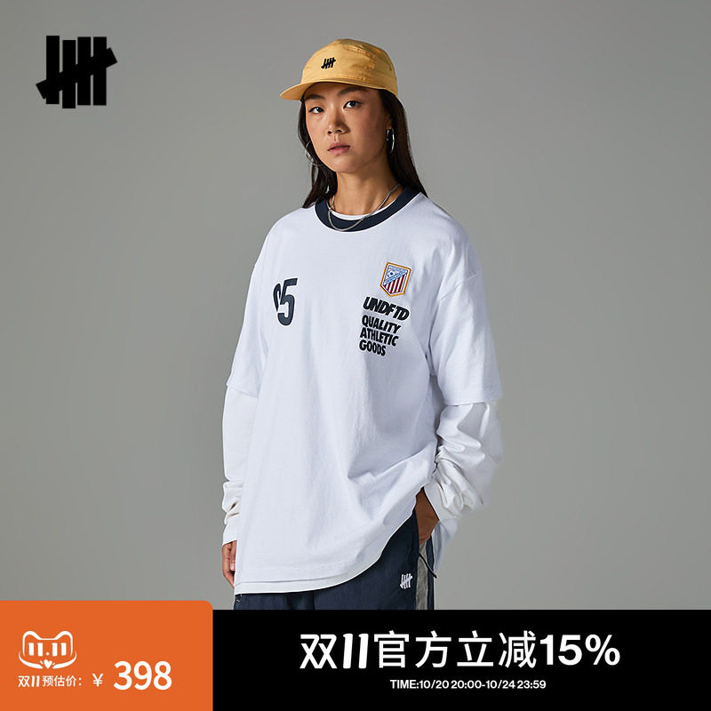 UNDEFEATED五条杠运动短袖TEE复古足球运动26年秋冬新品