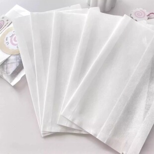 化妆包inins风纯白棉纸袋冰面包包装袋出卡打包材料小卡手账贴纸