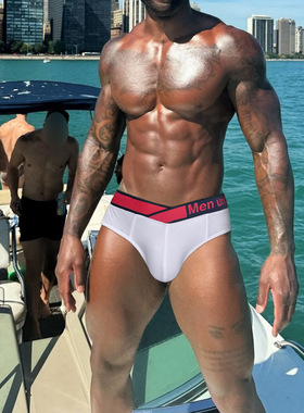 【黑人系列】莫代尔大V设计三角性感低腰透气内裤男运动凸囊MP280