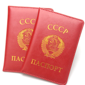复古怀旧前苏联护照夹皮革简易薄款 大红色护照本套手拿短款 可定制