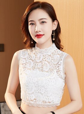 蕾丝假领子女百搭假领秋冬高档衣领毛衣加绒无袖背心花边领打底衫
