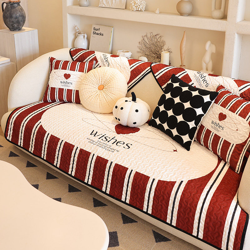 枕西湖红色喜庆沙发垫四季防滑结婚喜事坐垫罩高级轻奢创意盖布巾,居家布艺,沙发垫,淘宝优惠券,粉丝福利购,淘宝优惠卷