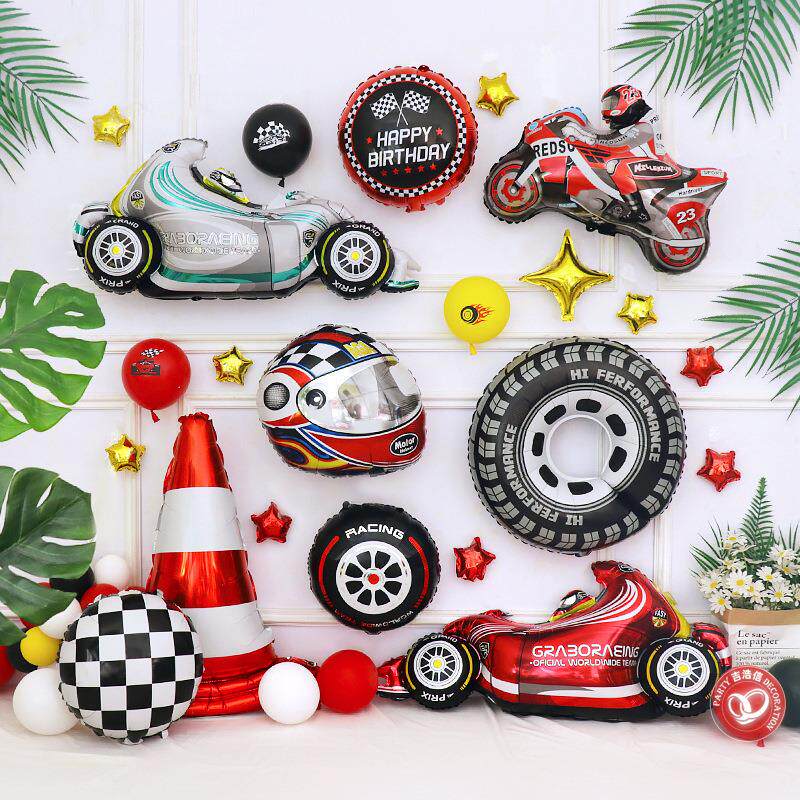 卡通摩托车F1方程式汽车造型气球