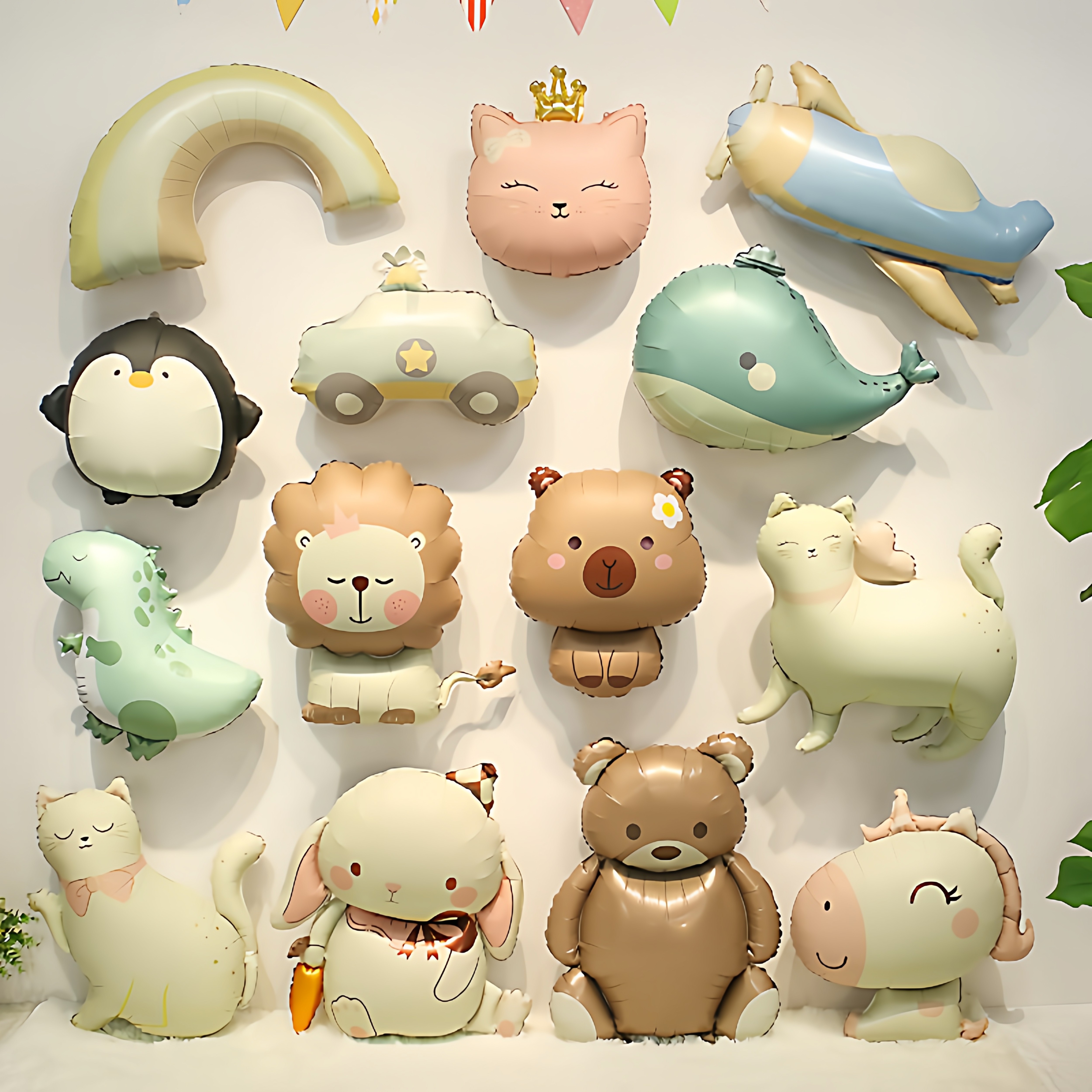 ins哑光卡通可爱动物造型气球宝宝周岁生日百天布置装饰拍照道具,节庆用品/礼品,气球,淘宝优惠券,粉丝福利购,淘宝优惠卷
