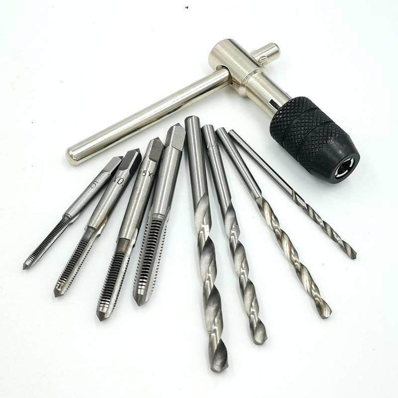 螺纹丝锥金属迷你攻丝工具手动板牙套装螺丝开牙攻丝器丝攻钻头