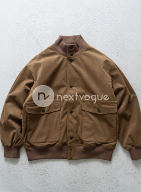 【NextVogue】NANAMICA Crew Jacket黑标P棉立领复古短款夹克棉衣