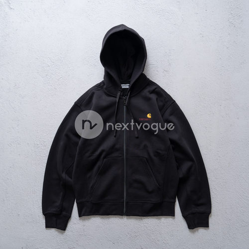 【NextVogue】carhartt wip american script 连帽拉链加绒卫衣