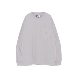 【NextVogue】TNF北面紫标8oz Field 天竺棉纯棉圆领口袋长袖T恤