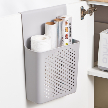 壁挂式收纳盒厨房柜门内侧挂篮收纳架葱姜蒜调料保鲜膜置物架神器