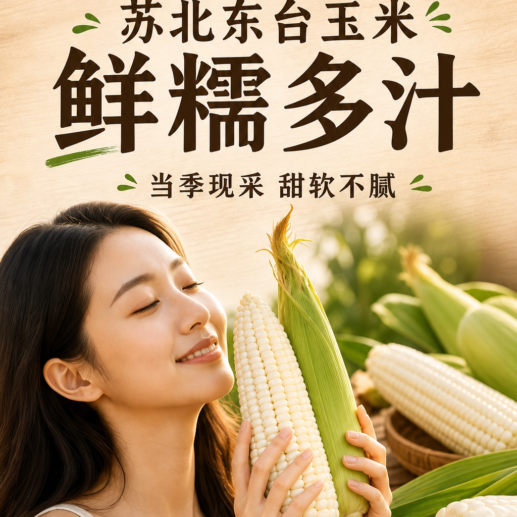 苏北农家自种老品种白糯玉米新鲜玉米棒子粑粑现摘现发带壳发货图片