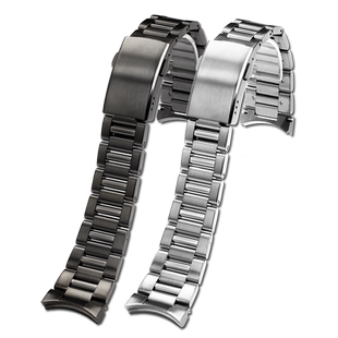 适用宝珀五十噚表带弧形钢带50噚5000弧口精钢金属手表带配件23mm