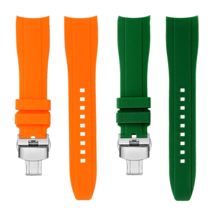 适用Mido美度舵手M049系列TV款硅胶表带M049526A弧口橡胶手表链男