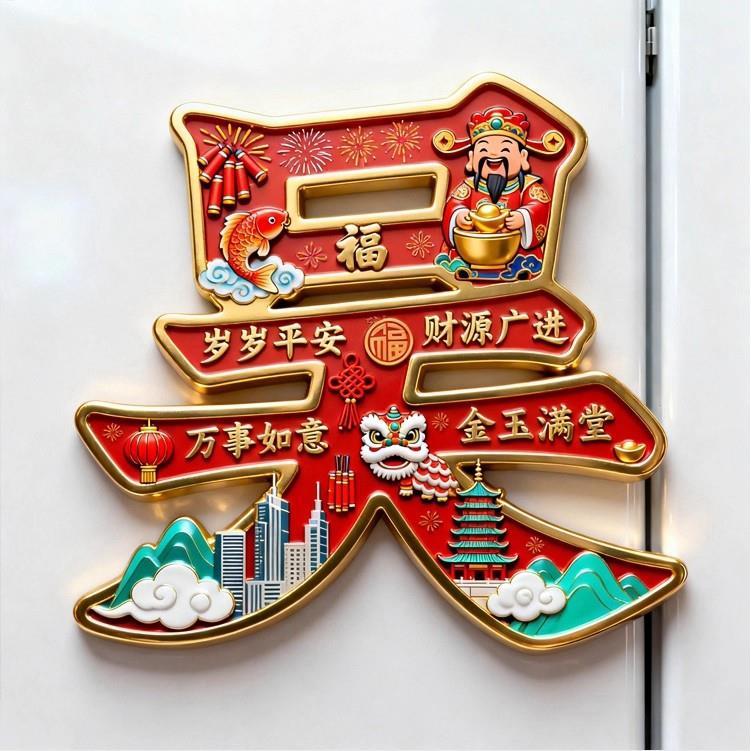 【吴】百家姓氏金属磁吸浮雕冰箱贴宗族纪念文创伴手礼装饰门贴