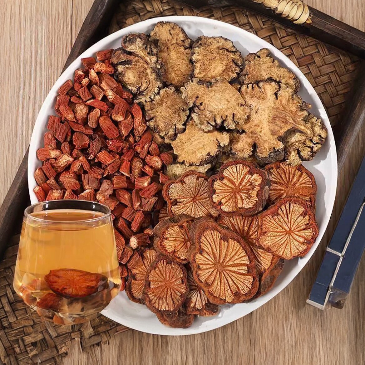 血塞通丹参川芎中药材云南野生脑血通泡茶血通片红藤大血藤的功效