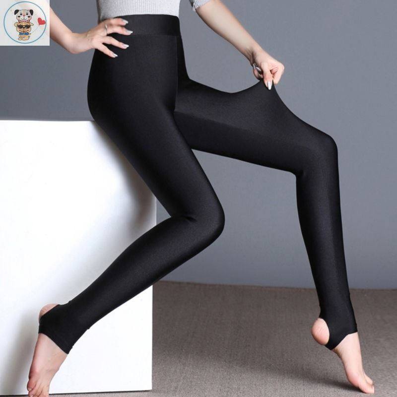 薄绒光面秋裤女冰丝加厚高腰弹力
