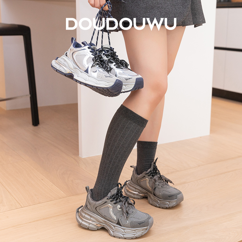豆豆屋厚底老爹鞋女增高女鞋