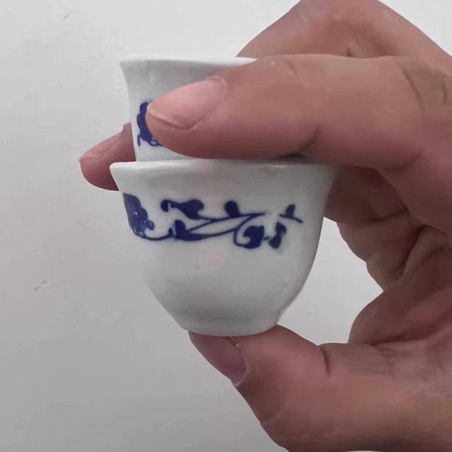 景德镇陶瓷复古小酒杯 烈酒杯白酒杯 祭祀酒盅舞蹈道具牙科拌料杯