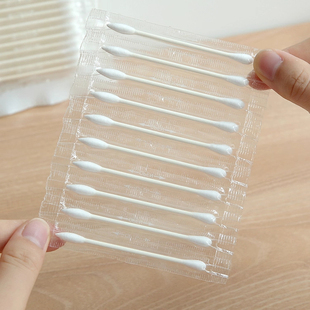 双头棉签尖头眼部卸妆棉旅行装化妆棉便携小包独立包装清洁棉花棒