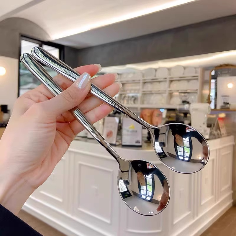 勺子食品级调羹316不锈钢家用高档精致正品吃饭勺高颜值长柄