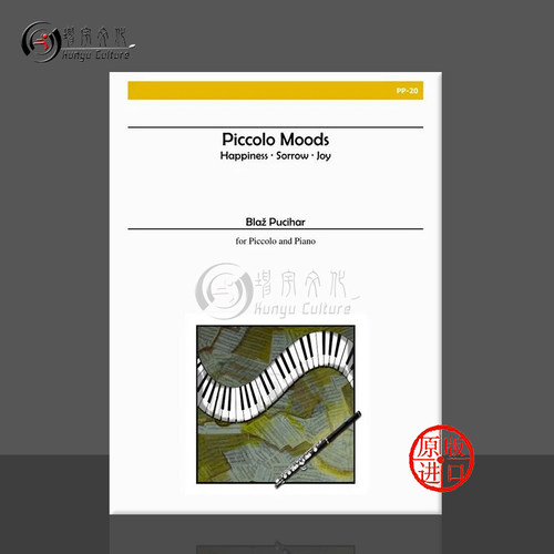 短笛气质 附钢琴伴奏 普西哈尔 Alry原版乐谱书 Blaz Pucihar Piccolo Moods for Piccolo and Piano PP 20