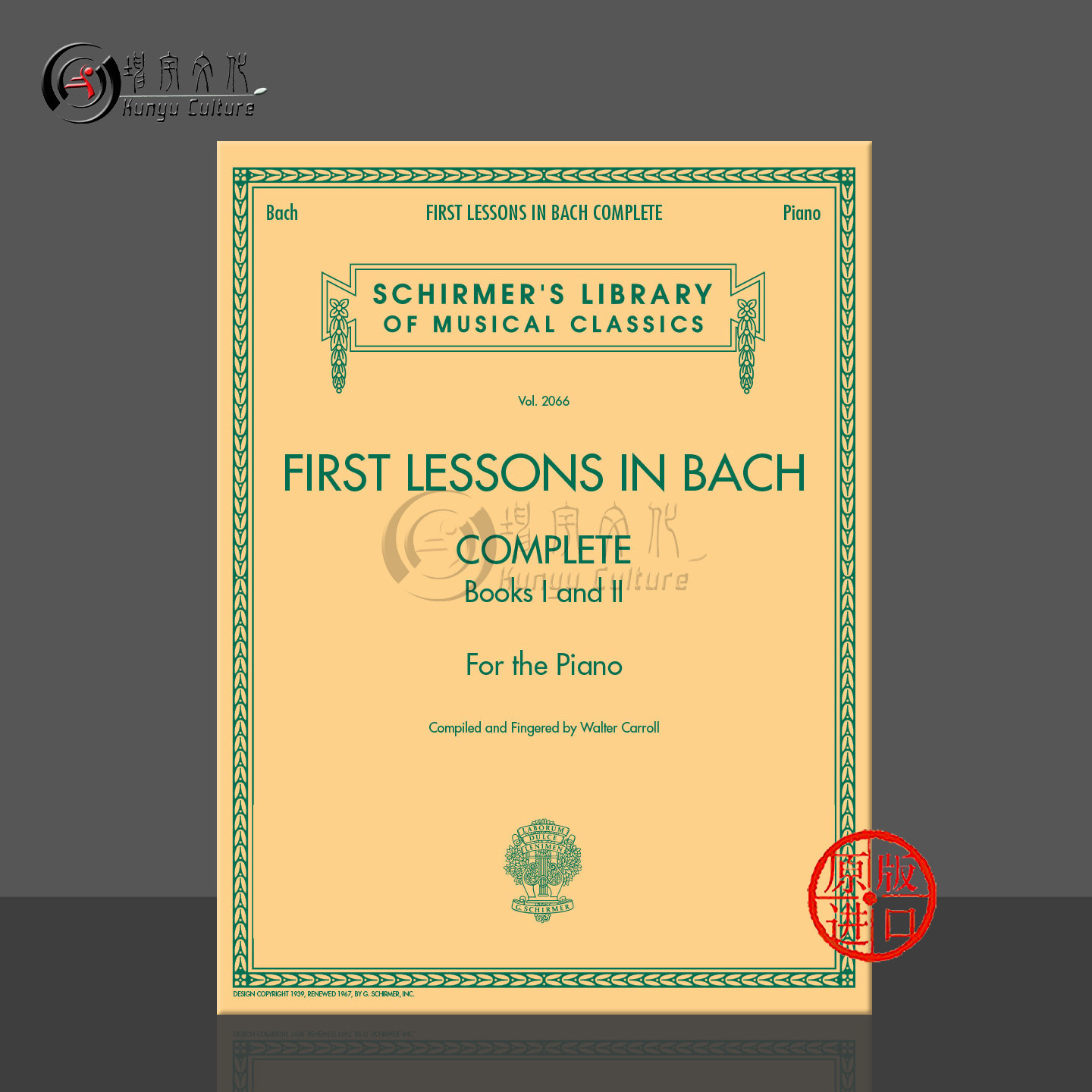 巴赫初级钢琴教材全集 希尔默 原版进口乐谱 First Lessons in Bach Complete For the Piano HL50486403