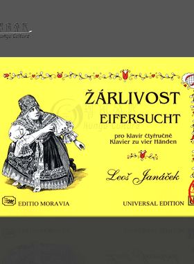 雅纳切克 耶奴发 钢琴四手联弹 维也纳原版乐谱书 Janacek Zarlivost piano 4 hands UE30241