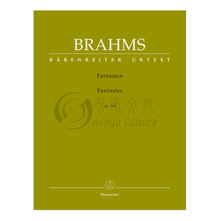 勃拉姆斯 幻想曲op116 钢琴独奏带指法 德国骑熊士原版进口乐谱书 Brahms Fantasies Piano BA9628