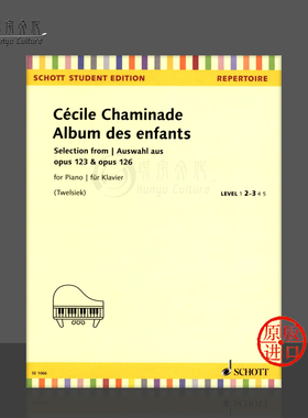 查米纳德儿童曲集Op123/126钢琴独奏 朔特原版乐谱书 Chaminade Album des enfants Piano Solo SE1066