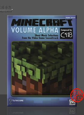 我的世界 钢琴独奏 C418 Alfred原版乐谱书 Minecraft Volume Alpha Piano 00-42252