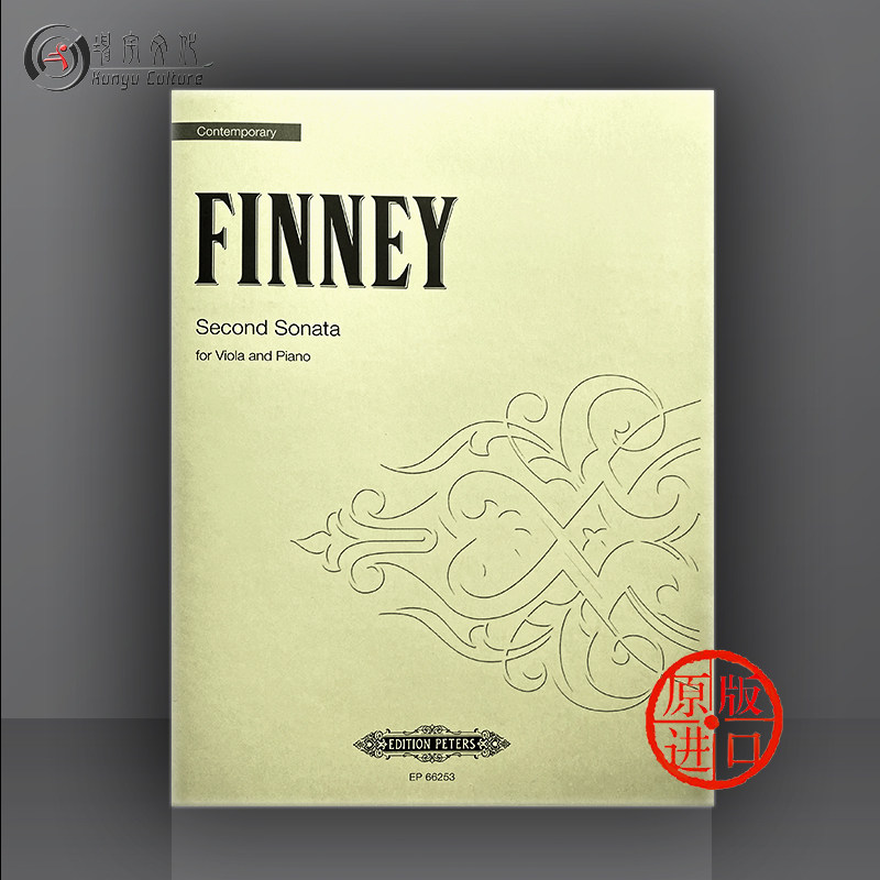 芬尼 第二奏鸣曲 中提琴和钢琴 德国彼得斯原版进口乐谱书 Finney Sonata No 2 Viola and piano EP66253
