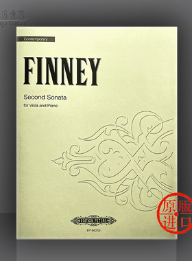 芬尼 第二奏鸣曲 中提琴和钢琴 德国彼得斯原版进口乐谱书 Finney Sonata No 2 Viola and piano EP66253
