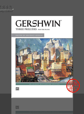 格什温 钢琴前奏曲 三首 Alfred原版乐谱书 George Gershwin Three Preludes Piano 00-25765