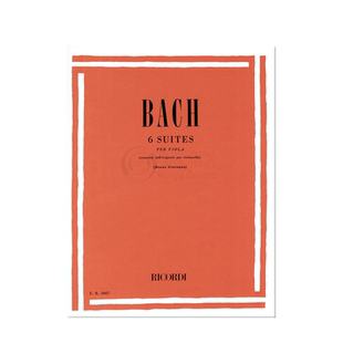 巴赫 六首无伴奏中提琴组曲 BWV 1007-1012 里科尔迪 Ricordi 原版乐谱书 Bach 6 SUITES Viola Solo HL50092640