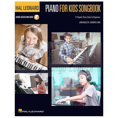 儿童钢琴初步教程 林恩的教材  附在线音乐 海伦德原版乐谱书 Jennifer Linn HAL LEONARD Piano FOR KIDS SONGBOOK HL00217215