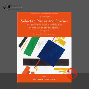 Pieces 普罗科菲耶夫 钢琴独奏 Selected and Prokofiev 乐谱书 原版 HL50600868 Studies 作品精选和练习曲
