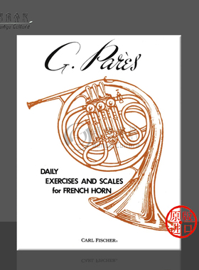 加布里埃尔 帕雷斯 日常和音阶练习曲集 圆号独奏 费舍尔 Gabriel Pares Daily Exercises and Scales French Horn O780