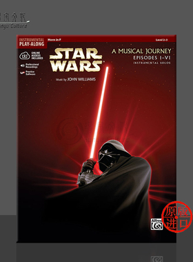 星球大战 音乐之旅 1-6 圆号 Alfred原版乐谱书 Star Wars Instrumental Solos Movies I-VI 00-32116