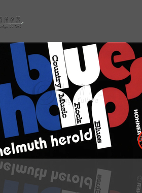 赫罗德 蓝调 口琴 摇滚 乡村音乐 为蓝调口琴之友准备的小型演奏指南 原版乐谱书 Herold H Blues Harp MH180016