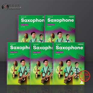 Grade 全套共五级 Saxophone Exam 教材 附钢伴谱无音频 ABRSM英文原版 英皇考级2026新版 Pack 萨克斯考级曲目音阶视奏