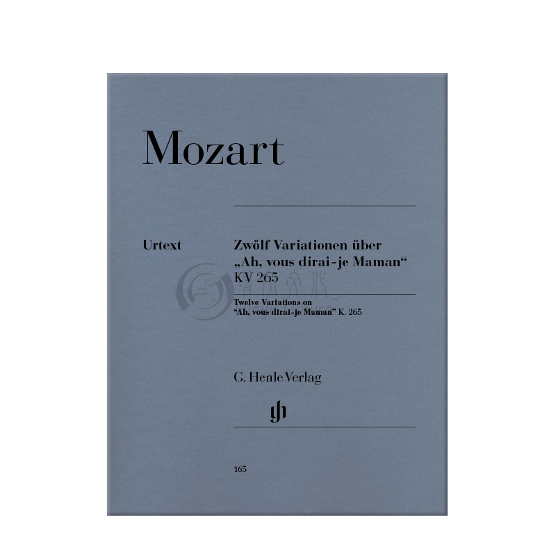 【促销】莫扎特小星星变奏曲12首KV265(300e) 钢琴带指法亨乐原版乐谱书 Mozart 12 Variations on Ah vous diraije Maman