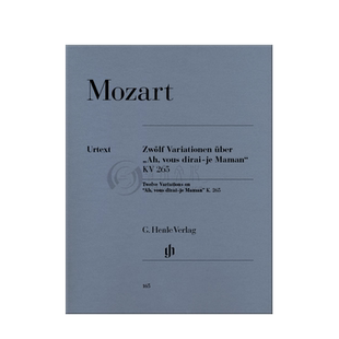 【促销】莫扎特小星星变奏曲12首KV265(300e) 钢琴带指法亨乐原版乐谱书 Mozart 12 Variations on Ah vous diraije Maman